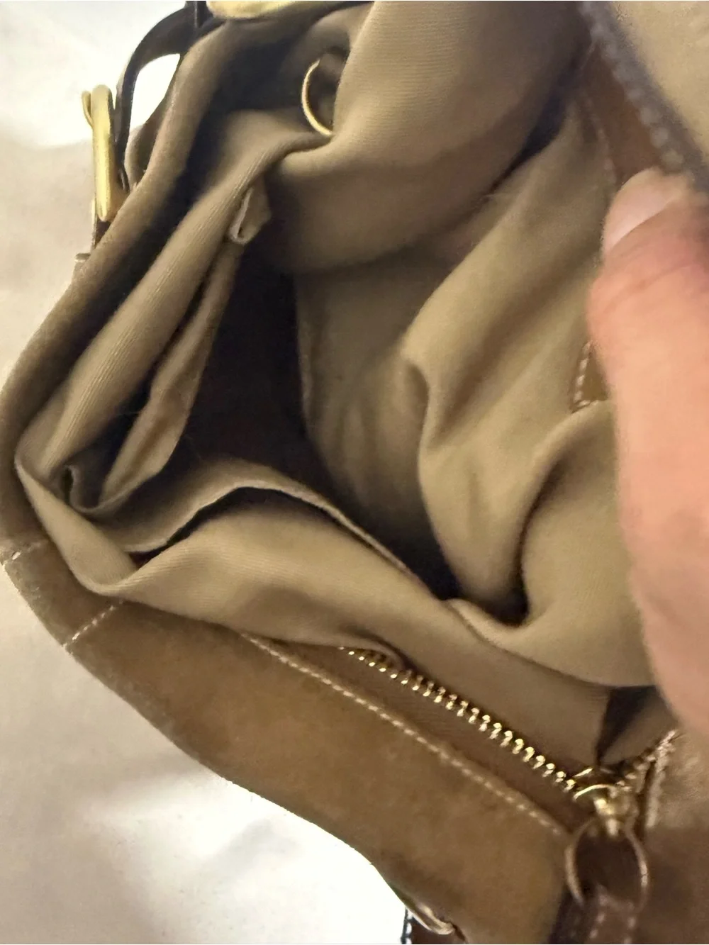 Brown Coach Man Suede Messanger Bag